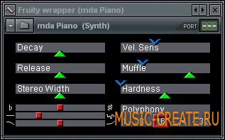 Piano v.1.0 от MDA - синтезатор