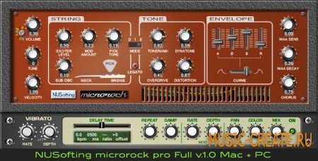 NUSofting microrock pro Full v.1.0 (PC Mac) - синтезатор