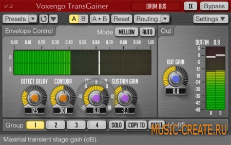 Voxengo - TransGainer VST v1.6 WiN/MAC - плагин регулирования аудиосигнала