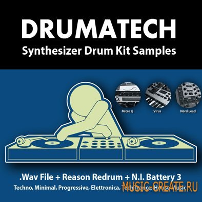 Acid Records - Drumatech   Synthesizer Drum Kit Samples (WAV, Reason Refills, Battery) - драм сэмплы