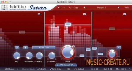 FabFilter - Saturn v1.10 (TEAM R2R) - плагин distortion, saturation