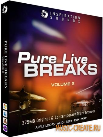 Inspiration Sounds - Pure Live Breaks Vol 2 (WAV REX AIFF) - сэмплы Breaks