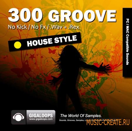 Giga Loops - 300 Grooves: House Style (WAV REX) - сэмплы House, Progressive, Minimal, Fidget