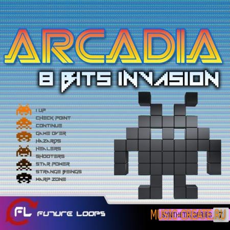 Future Loops - Arcadia: 8 Bits Invasion (WAV) - сэмплы 8 бит, Glitch