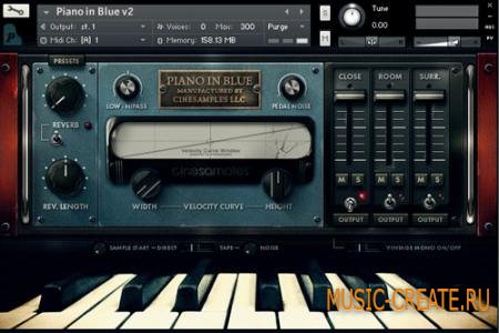 Cinesamples Piano in Blue v2.3b (KONTAKT) - библиотека звуков рояля