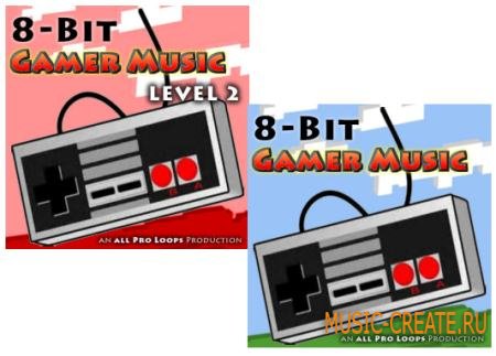 All Pro Loops - 8-Bit Gamer Music Level 1-2 (WAV MIDI) - сэмплы 8 Бит