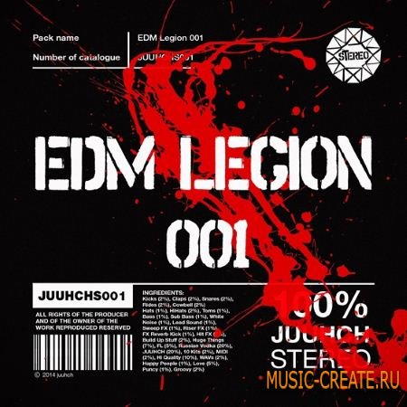Juuhch Stereo - EDM Legion 001 (WAV MiDi) - сэмплы EDM