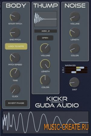 Guda Audio - KickR v1.7 WiN/MAC (Team R2R) - драм-синтезатор