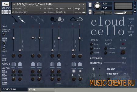 sound DUST - Cloud Cello (KONTAKT) - гибридная звуковая библиотека