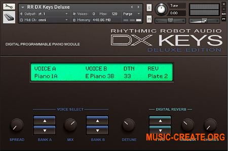 Rhythmic Robot Audio - DX Keys Deluxe (KONTAKT) - библиотека звуков Yamaha DX5