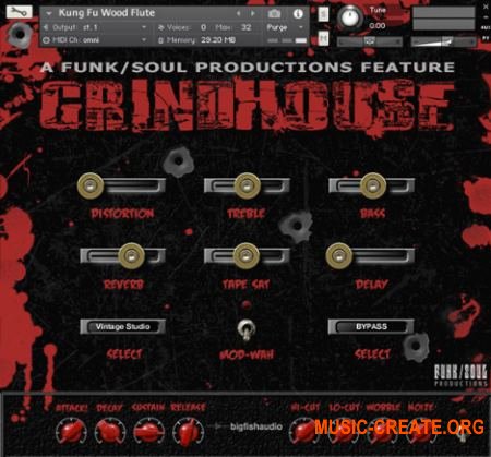 Big Fish Audio and Funk/Soul Productions Grindhouse (KONTAKT) - кинематографический виртуальный инструмент