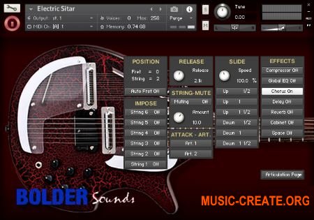 Bolder Sounds Electric Sitar (KONTAKT) - библиотека звуков электрического ситара