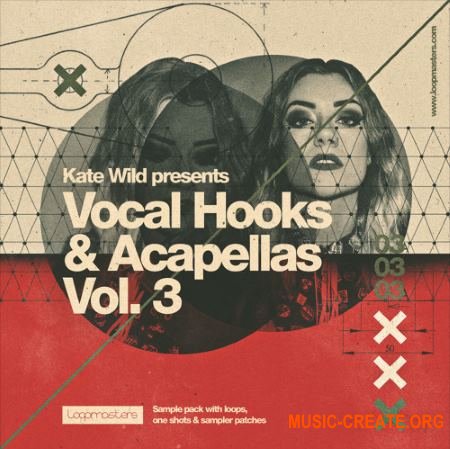 Loopmasters Kate Wild Vocal Hooks & Acapellas Vol.3 (WAV REX2 Sampler Patches) - сэмплы вокала