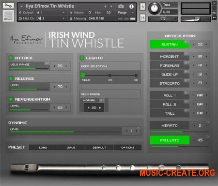 Ilya Efimov Production Irish Tin Whistle (KONTAKT) - звуки ирландской флейты