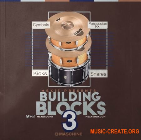 MSXII Sound Design Building Blocks Vol. 3 (WAV) - сэмплы ударных