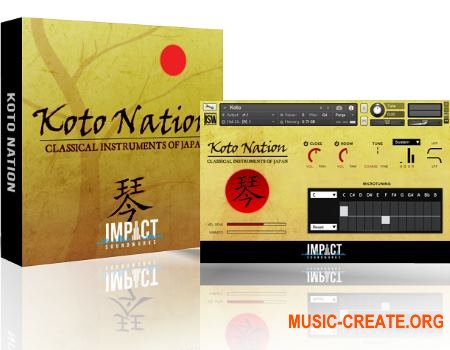 Impact Soundworks Koto Nation v2.0 (KONTAKT) - библиотека звуков кото, басовый кото, сямисэн