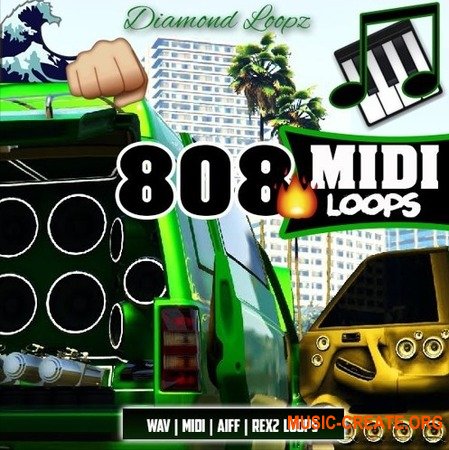 Diamond Loopz 808 Midi Loop Pack (Multiformat) - сэмплы Trap, Hip Hop