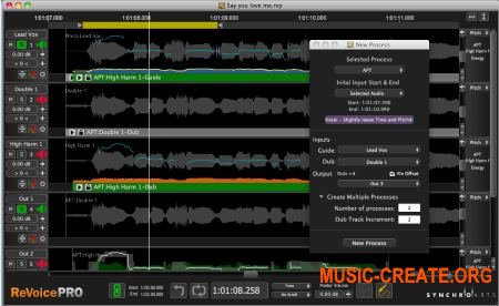 Synchro Arts Revoice Pro v3.1.1.3 x64 WIN (AudioUTOPiA) - плагин коррекции тайминга, создания дабл-треков вокала
