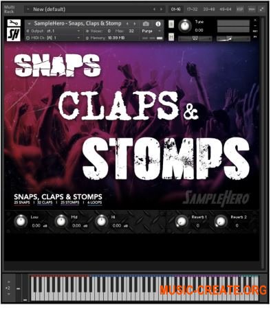 SampleHero Snaps, Claps and Stomps (KONTAKT) - сэмплы ударных
