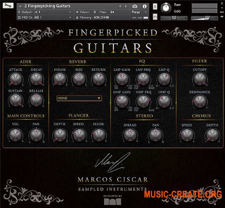 Marcos Ciscar Fingerpicked Guitars (KONTAKT) - библиотека звуков гитары