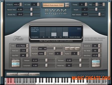 Audio Modelling SWAM Engine SWAM Flutes v2.8.1 CE (Team V.R) - виртуальная флейты, флейты Альто, басовой флейты и пикколо