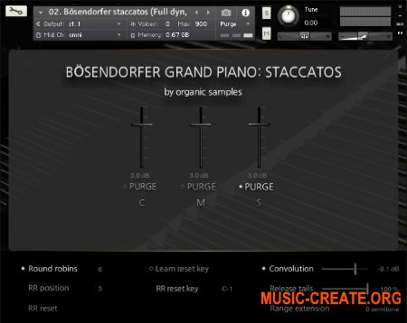 Organic Samples Boesendorfer Grand Piano Staccatos (KONTAKT) - библиотека стаккато