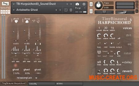 Sound Dust Tiny Binaural Harpsichord&#179; (KONTAKT) - библиотека звуков клавесина