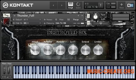 Strix Instruments Destroyed Six - Cinematic Detuned Pianos v1.0.1 (KONTAKT) - библиотека звуков расстроенного пианино