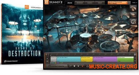Toontrack Drums of Destruction EZX v1.0.0 - библиотека для EZdrummer