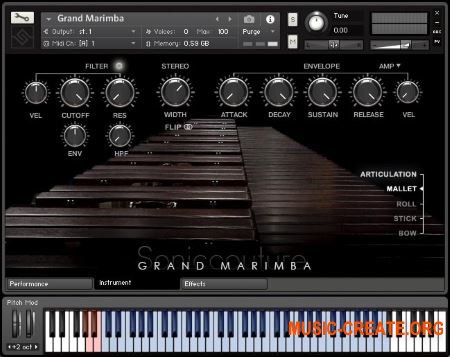 Soniccouture Grand Marimba v2.0.0 (KONTAKT) - библиотека звуков маримбы