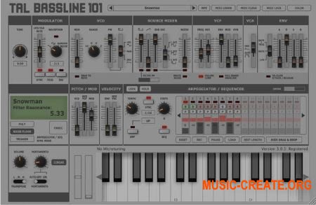 Togu Audio Line - TAL-BassLine-101 v1.34 (Win/OSX) - бас-синтезатор