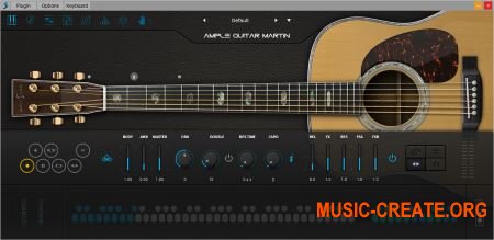 Ample Sound Ample Guitar M v3.3.0 WIN OSX (Team R2R) - инструмент и сэмплы гитары Martin D-41