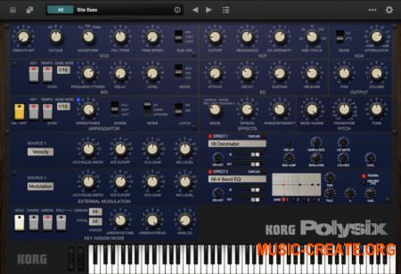 KORG Polysix v2.0.5 (Team R2R) - полифонический синтезатор