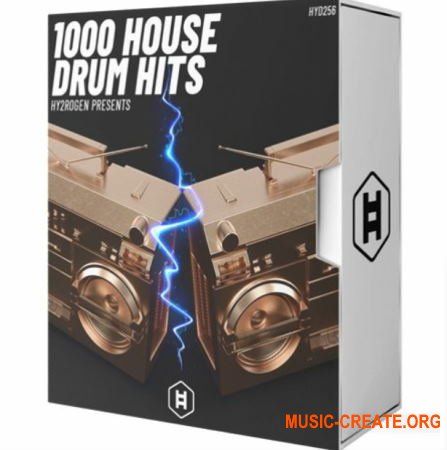 Hy2rogen 1000 House Drum Hits (MULTi-FORMAT) - драм ван-шоты
