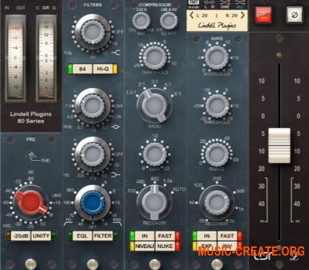Lindell Audio 80 Series v1.0.3 (TRAZOR) - эмуляция Neve 80 Series Console, 80 Series Mix Buss