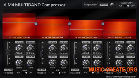 CutThroughRecordings M4 Multiband Compressor v2.0.7 WiN/Mac/Linux (MOCHA) - многополосный компрессор