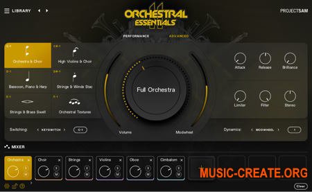 ProjectSam Orchestral Essentials 2 v1.2 (KONTAKT) - библиотека звуков оркестровых инструментов