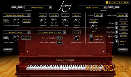 Ivory Upright Pianos от Synthogy - VST пианино