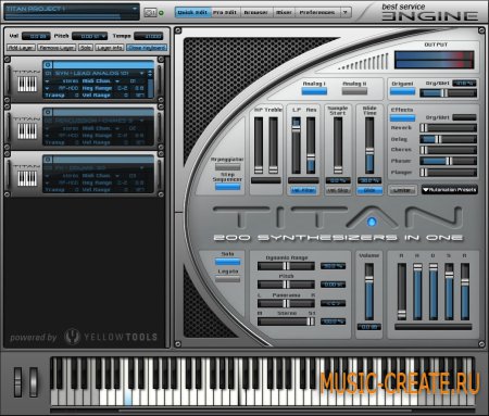 Best Service Titan (Virtual Instrument) - со звуковой коллекцией синтезатор