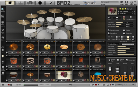 BFD 2.1.x от FXpansion - акустический модуль барабана