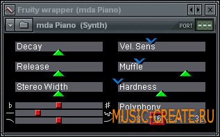 Piano v.1.0 от MDA - синтезатор Piano v.1.0 от MDA - синтезатор