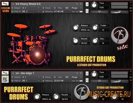 Purrrfect Drums от Studio Cat - ударная установка (KONTAKT)
