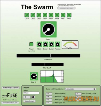 Swarm v 0.3.1 от Refusesoftware - синтезатор