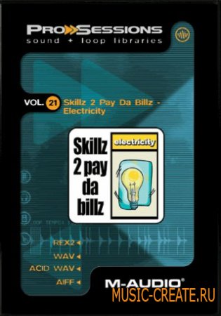 Pro Sessions Vol 21 Skillz 2 Pay the Billz Electricity от M-Audio - сэмплы breaks, electro, electroclash (Multiformat)