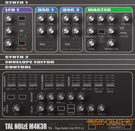 NoiseMaker v3.04 от Togu Audio Line - синтезатор