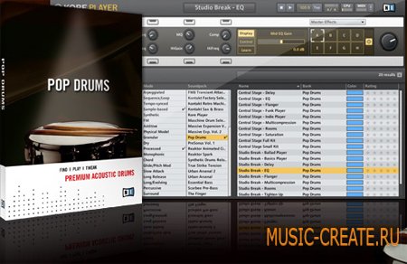 Pop Drums от Native Instruments - виртуальная ударная установка (KONTAKT)