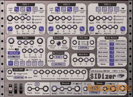 HyperSynth SIDizer VSTi 1.2 (ASSiGN) - аналоговый синтезатор