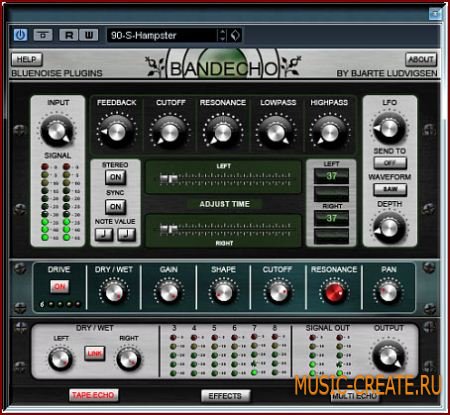 Bluenoise Bandecho VST 1.0  (ASSiGN) - эхо плагин
