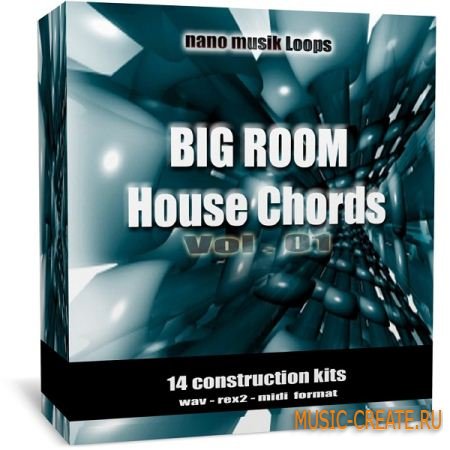 Nano Musik Loops Big Room House Chords Vol 01 (WAV REX) - сэмплы House, Trance