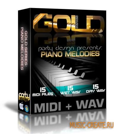 Party Design Gold Series: Piano Melodies (WAV MIDI) - сэмплы пианино